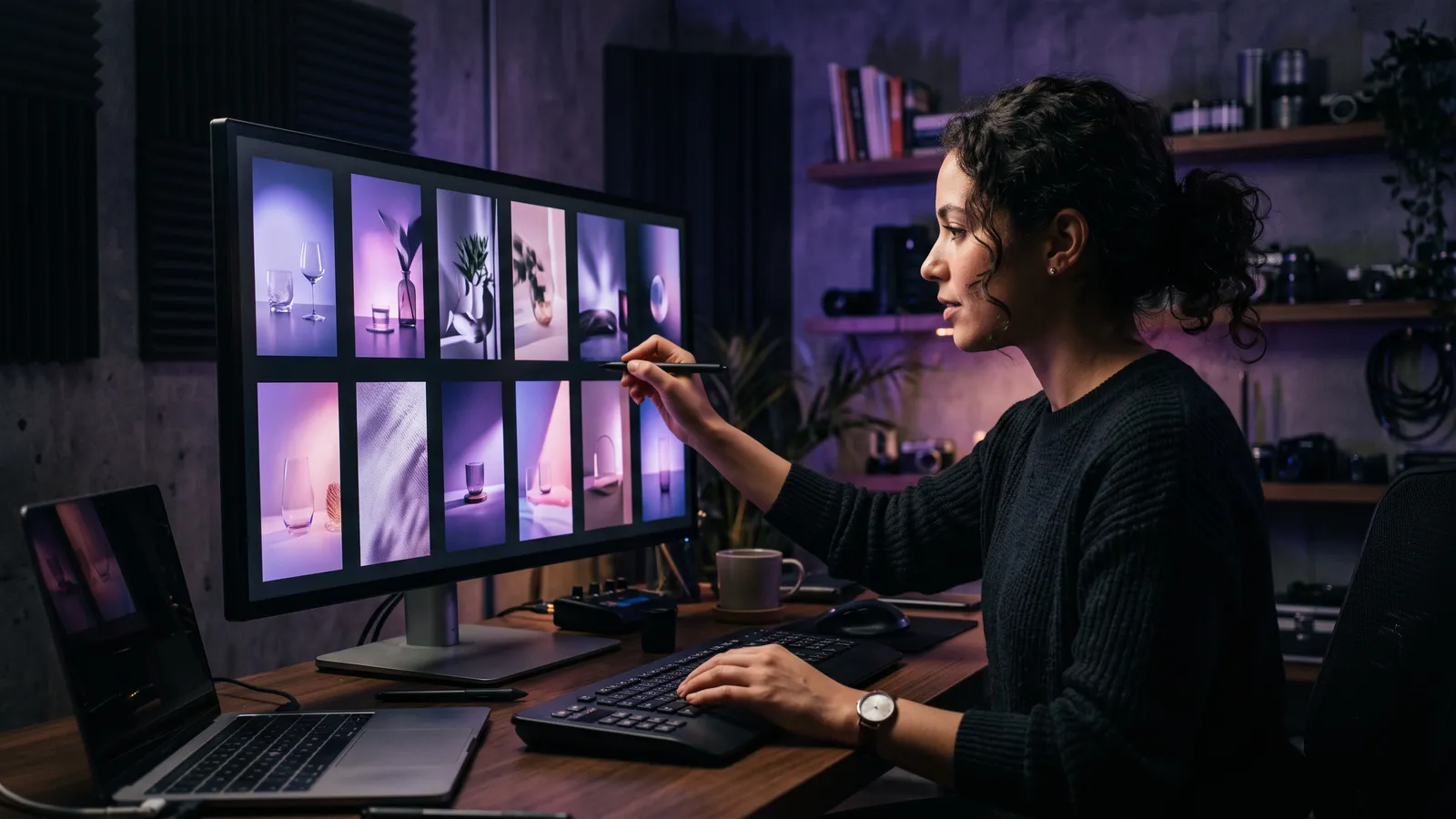 A storyboard grid of vertical video variations for creative testing