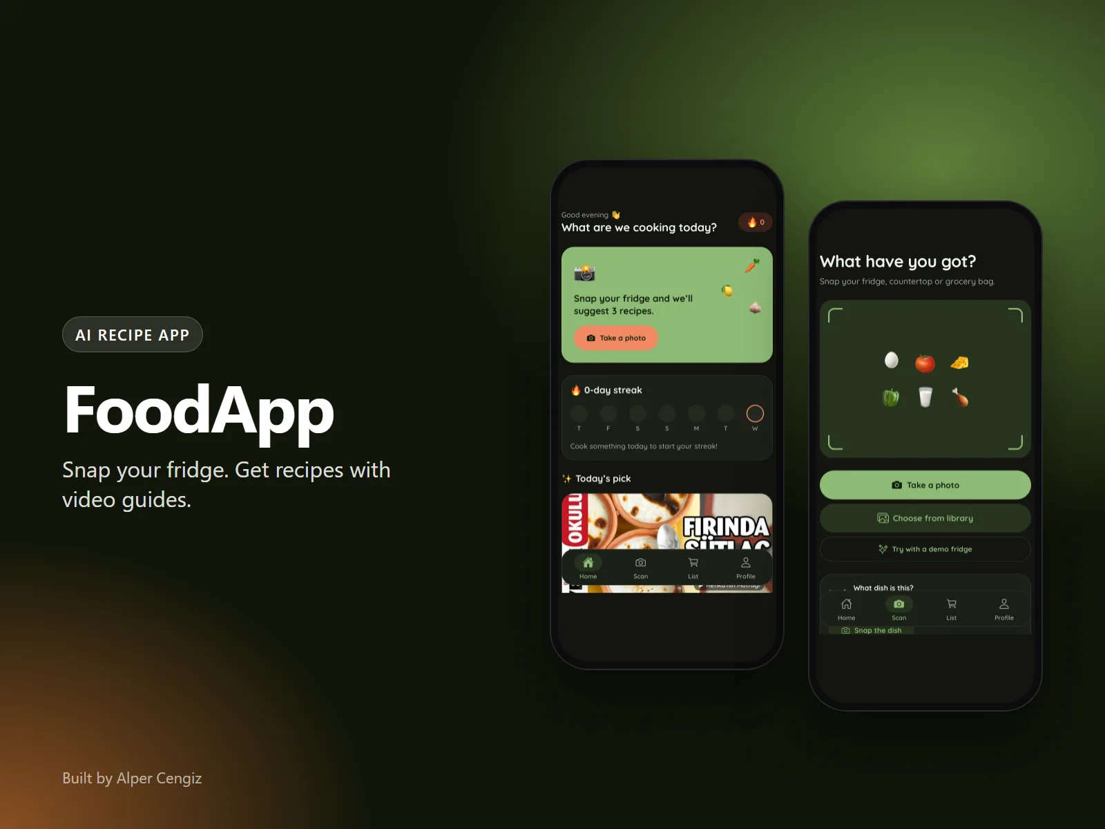 FoodApp – AI tarif uygulaması