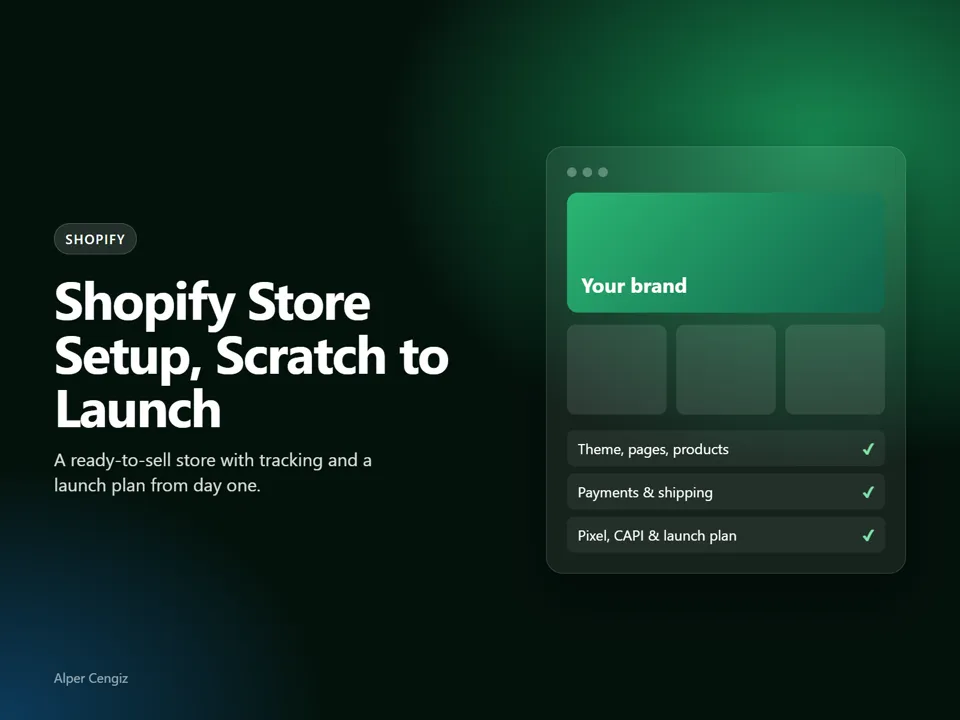 Shopify store setup